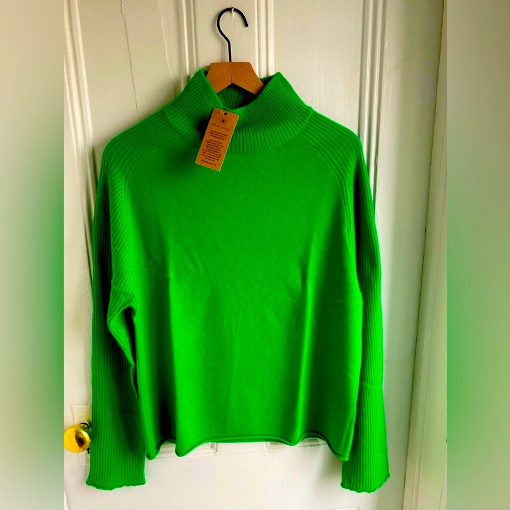 Luxury Mongolian cashmere turtle neck sweater Blue Sky Cashmere Sz M - Picture 1 of 12